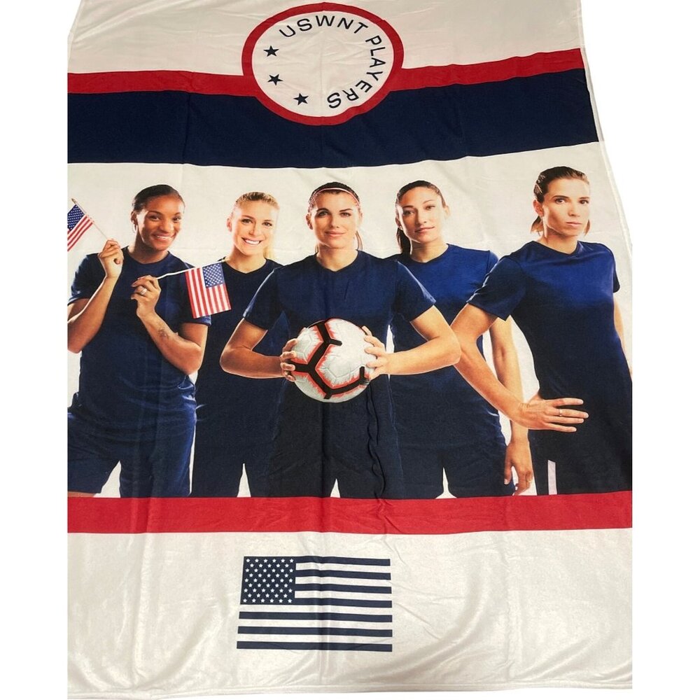 USWNT United States Womens Soccer Players Team Olympic World Cup Throw Blanket